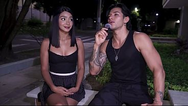 Indian beautiful babe Daria fucks with handsome American guy Voodoo