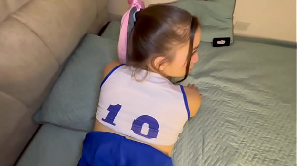 My stepsister dressed up for me and I fucked her